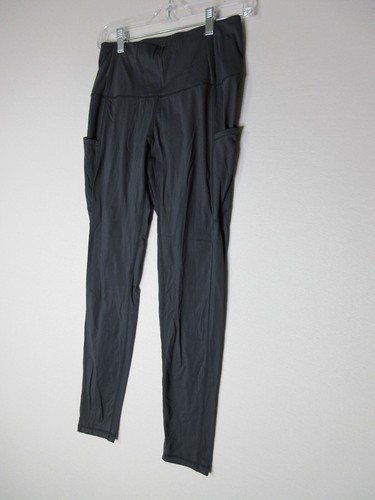 Womens Stretch High Rise Skinny Leggings Elastic Waist Pockets Size M Gray - Bild 4 von 7