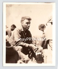 Original WW2 Type-1 USMC Marines IWO JIMA Vintage Photo HANDSOME MARINE in Camp