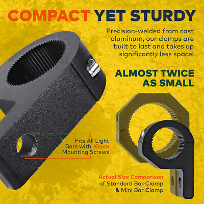 0.75 1 1.25 Inch Bar Bracket Horizontal LED Light Bar Mount Bracket Kit - Fits 0.75", 1", 1.25" Tubes For ATV/UTV/Truck UTV Light Bracket - Foto 11