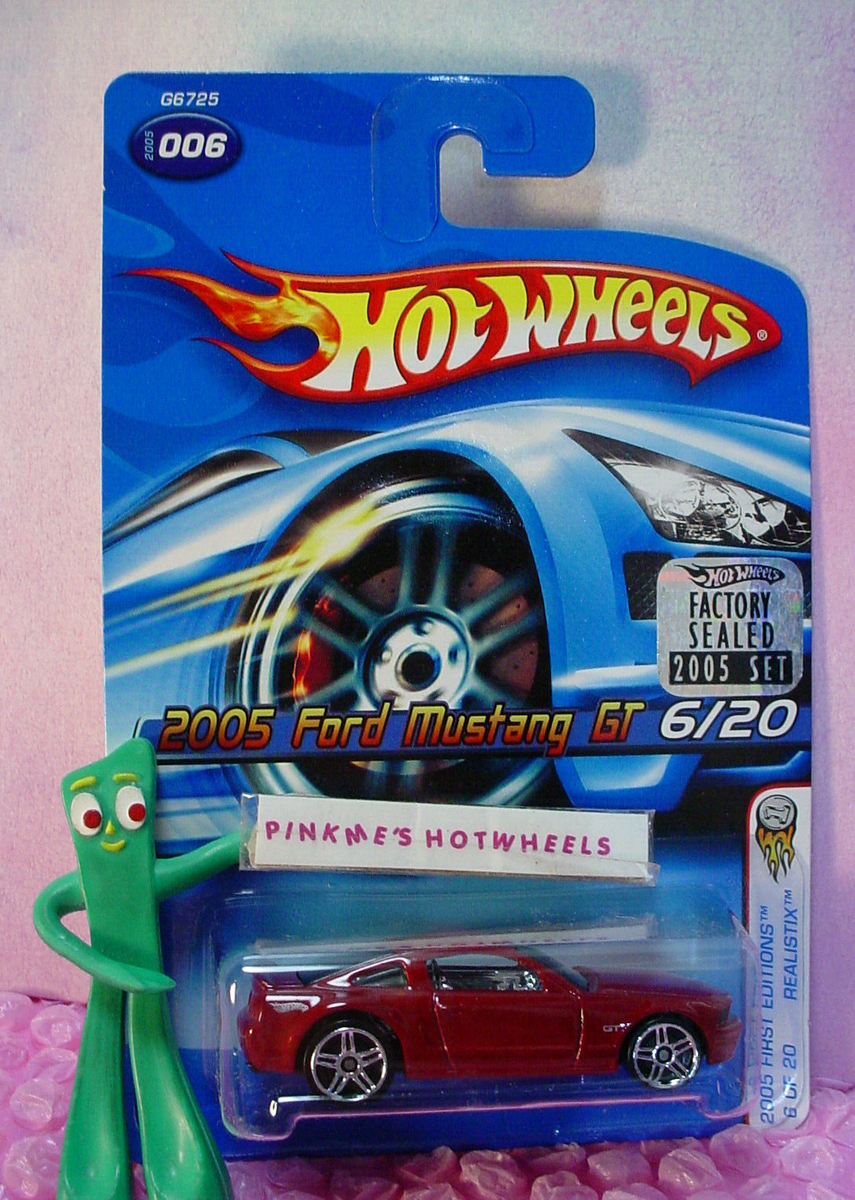 2005 Hot Wheels '05 FORD MUSTANG GT #6✿ red black M; pr5✿First