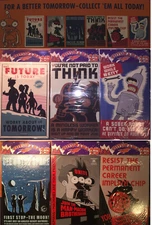 Futurama All Six (6) 16" H x 10" W Collectable Tin Metal Sign Rocket USA = RARE