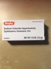 Rugby Sodium Chloride Hypertonicity Ophthalmic Ointment, 5% / 3.5 gm Exp 11/2027