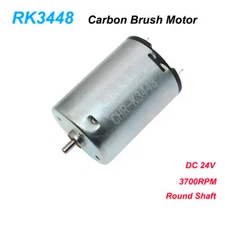 DC Carbon Brush Motor 24V Permanent Magnet 3700RPM Reversible RK3448 for DIY
