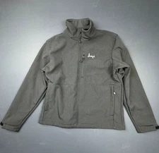 Slumberjack Jacket Men’s Medium Gray Full Zip Fleece Lined Softshell Outdoor