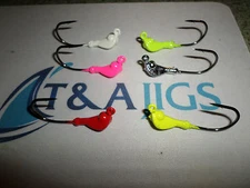 25 Jig Heads Black Nickel Hook T&A JIGS Weight & Color Choice GREAT QUALITY