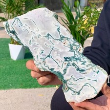 478G Natural beautiful Aquatic Agate Crystal Rough stone specimens cure