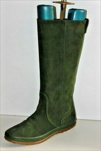 FORNARINA Mi Bottes Daim Vert Chasse Talons Plats T 36 TBE - Imagen 3 de 7