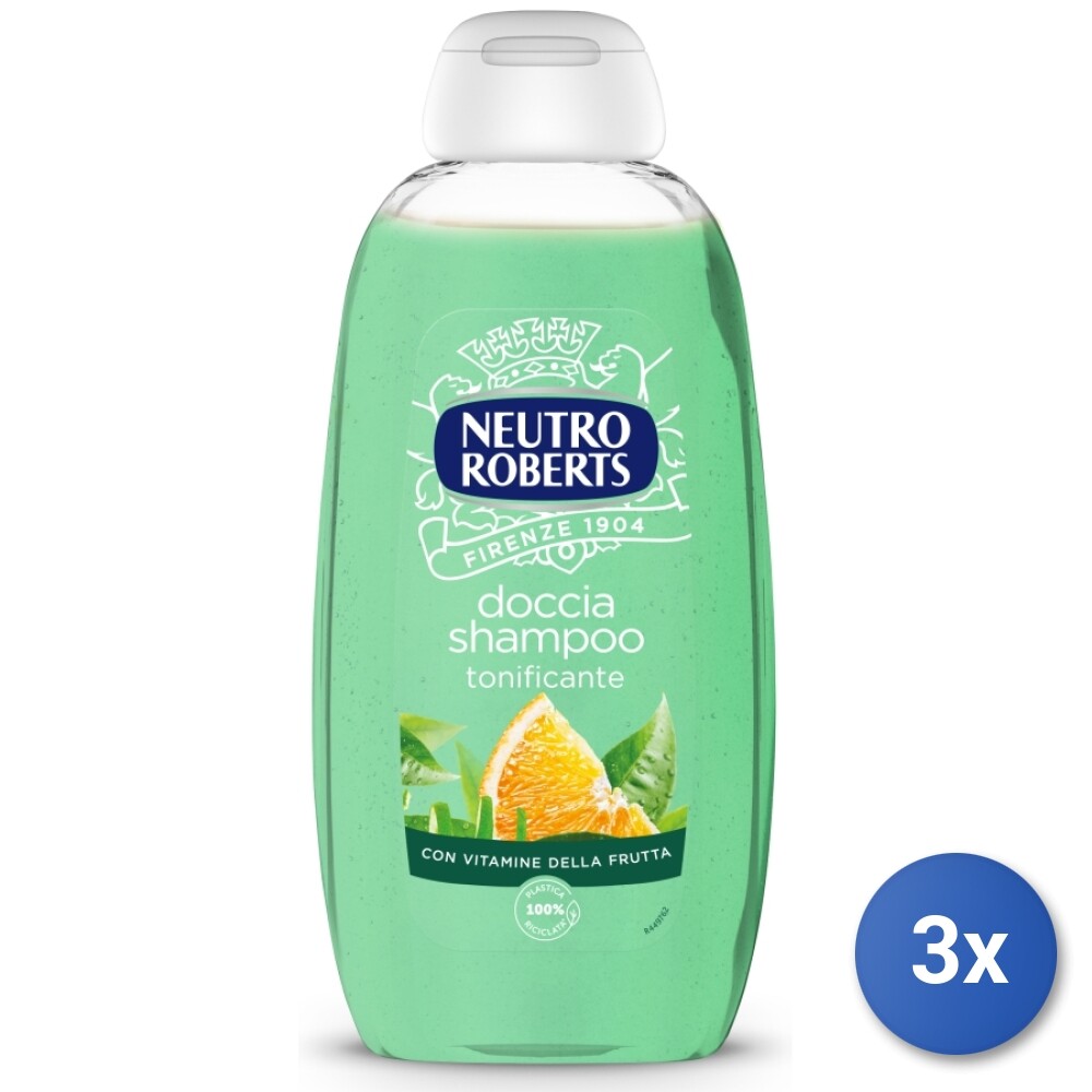 3x Roberts Doccia/Shampoo 250 Ml. Tonificante