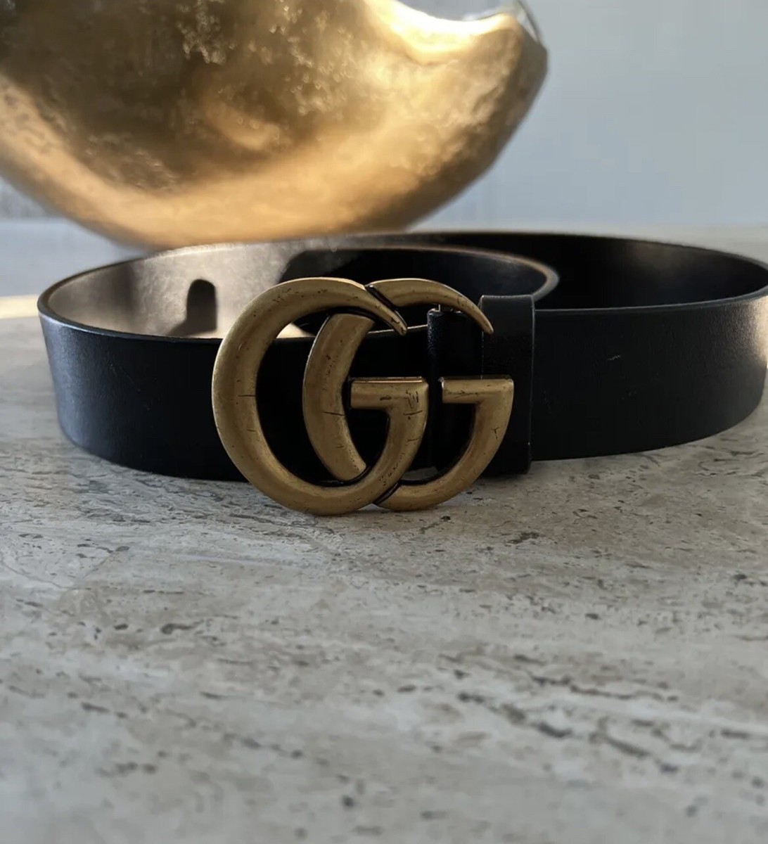 Authentic Gucci Marmont GG Brass Black Leather Belt 80-32 | eBay Authentic Gucci Marmont GG Brass Black Leather Belt 80-32 | eBay