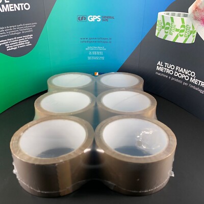 72 ROTOLI NASTRO ADESIVO SCOTCH 50X66 AVANA MARRONE KRAFT IMBALLAGGIO