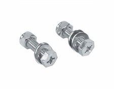 2 UNIVERSAL REPLACEMENT BANANA BICYCLE SADDLE BOLT & NUT IN SILVER SOLD BY PAIR.