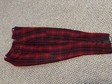 Vintage Woolrich Pants Mens Red Plaid Heavy Wool Hunting Lace Up Ankle 50s