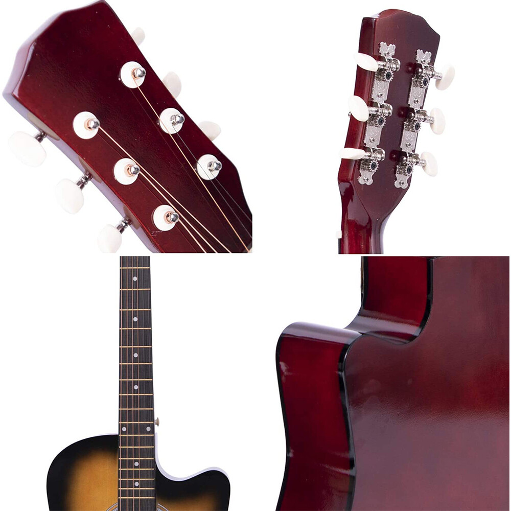 38" Beginner Acoustic Guitar Package Starter Kit w/ Gig Bag Strap