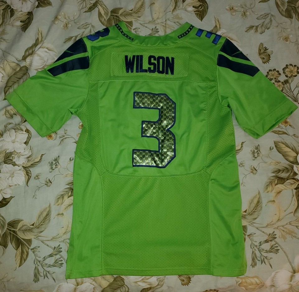 Nike Jersey Russell Wilson Nike Color Rush Jersey Men Sz 40 Super Bowl