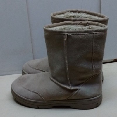 Route 66 Tan Suede Faux fur Pull On Mid Calf Boot Winter Snow Women's Shoes 8.5M
