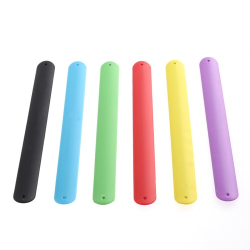 6 Pcs Kids Rainbow Bracelets Slap Bands Silicone Child Snap Friendship