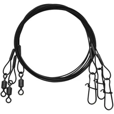 Eagle Claw Black Heavy Duty 12" Wire Leaders 3-Pack