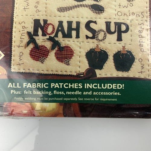 Noah Soup Bucilla Patchworks Easy Applique 13" x 17" Religious Needlework New - Picture 7 of 11