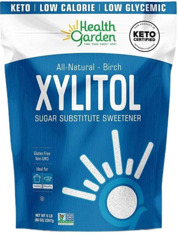 Health Garden Real Birch Xylitol, 5 lbs. (Pack of 2) - FREE 