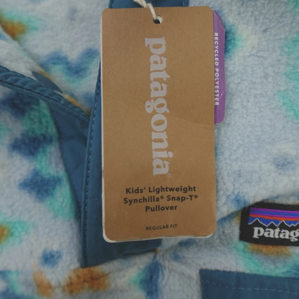 Patagonia Synchilla Snap T Niños XL 14 Azul Multi Errante Maderas Azul Vapor Foto 4 de 4