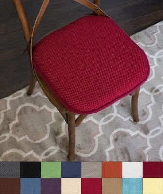 Memory Foam Honeycomb Non-Slip Chair Cushion Pad with Ties 2, 4, or 12  Pack