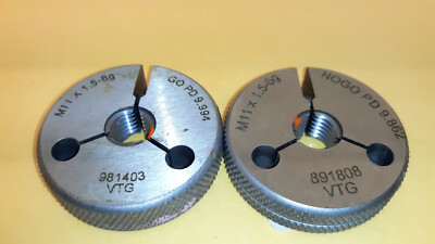 M11 X 1.5	6g THREAD RING GAGE SET GO 9.9940 / NO GO 9.8620