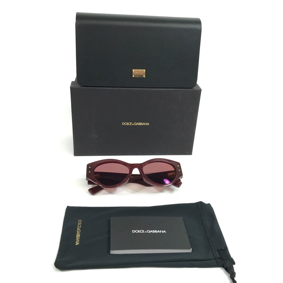 Gafas de sol Dolce & Gabbana DG4480-F 3442/D0 Burdeos Encaje Asiático Monturas Foto 2 de 4