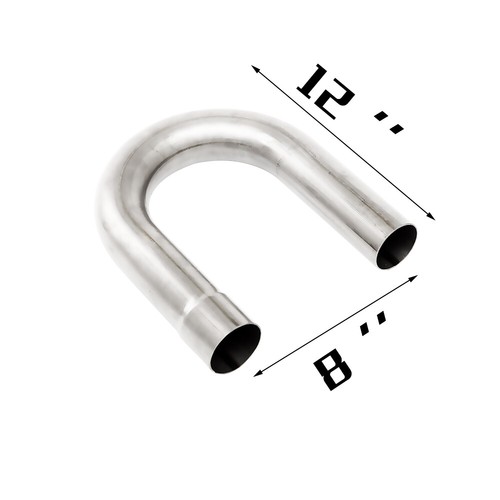 8pcs 2 OD Custom Mild Steel Mandrel Exhaust Tubing Bend Straight Pipe