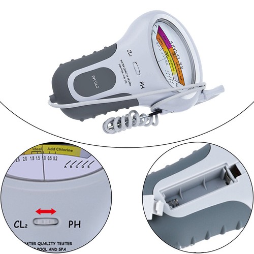Digital Wasser Tester PH Wert Prüfer Chlor Messgerät Messer Water Aquarium Pool - Bild 7 von 8