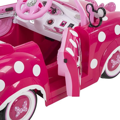 Disney Minnie Mouse Car 6V Battery-Powered Ride On Power Wheels - Picture 11 of 12