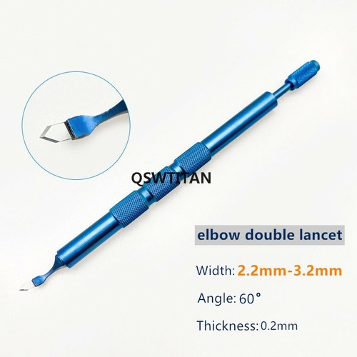 1set Sapphire Keratomes Blade Elbow Double Lancet Ophthalmic Surgical Instrument - Afbeelding 7 van 20