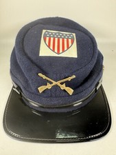 Vintage Civil War Style Union Kepi Hat โ Infantry Badge, Medium, USA Made