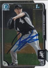 JAMES DYKSTRA CHICAGO WHITE SOX SIGNED 2015 BOWMAN CHROME PROSPECT BASEBALL CARD