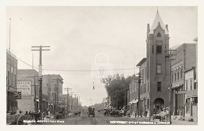 Main St., Montevideo, MN Minnesota 1910 RPPC Photo Postcard Copy