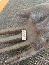 VINTAGE FAS STERLING SILVER CLEAR STONES MODERNIST PENDANT 925 