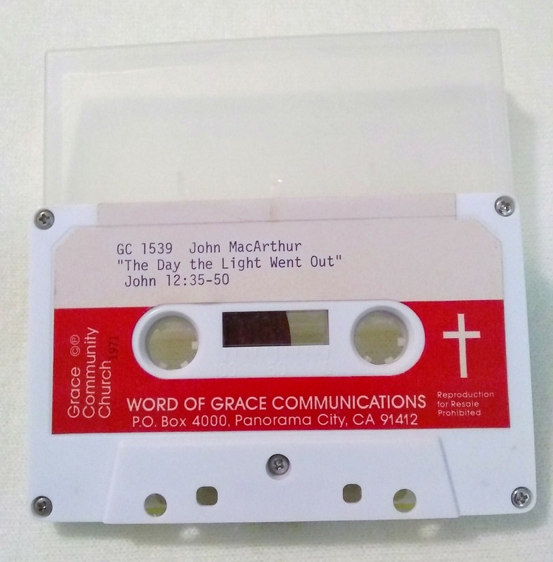 JOHN MACARTHUR AUDIO TAPE THE DAY THE LIGHT WENT OUT JOHN 12:35-50  VINTAGE 1971