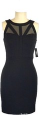 GUESS Caged Scuba Bodycon Women's Black Sleeveless Dress All Occasions Size 2