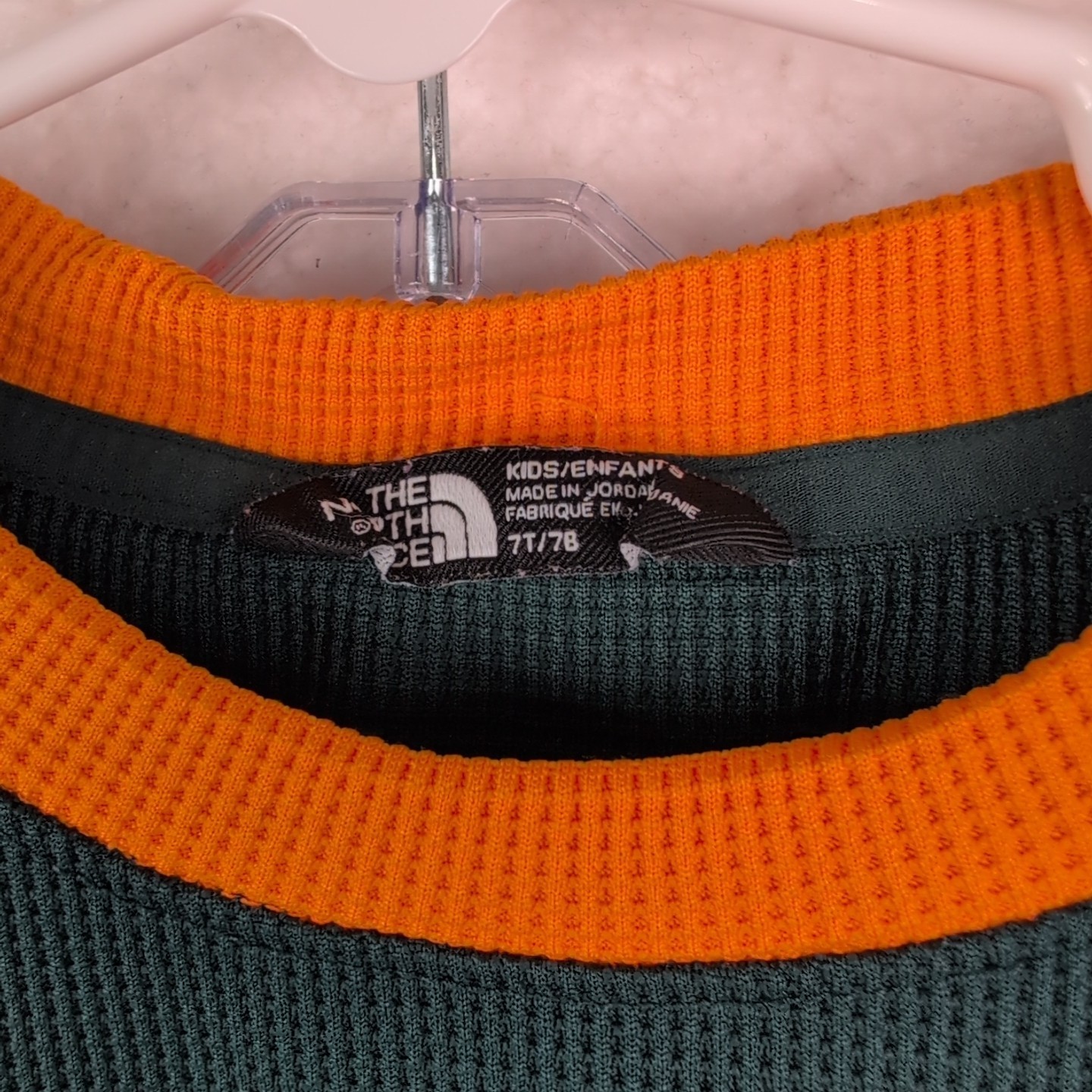 The North Face Waffle Knit Base Layer Set Toddler Kids  7T Thermal Color Block thumbnail 4