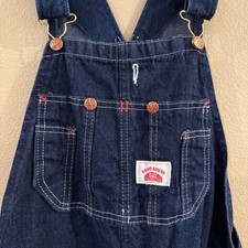 Round House Overalls Mens 32x34 Blue Denim Workwear Made in USA Gorpcore