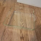 Vintage Pyrex 2 Qt 222 Clear 8x8x2 Square Baking Cake Dish Handles