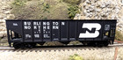 HO Burlington Northern/BN 3-Bay Hopper Car #517037 Roundhouse Assmbld Knckl Cplr — photo 1