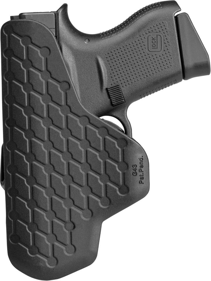 Funda de polímero Scorpus Covert IWB, Glock 43, mano derecha, negra, SC-CG43B Foto 3 de 4