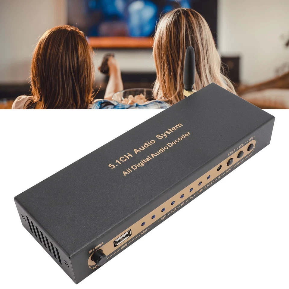 5.1 Channel Sound Decoder 192Khz/24Bit HD Multimedia Interface 4K ARC Optical Fi - Bild 4 von 4