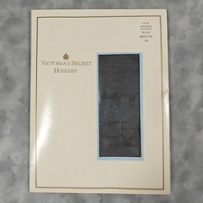 1990s Victoria's Secret Hosiery Back Seam Black Stockings Medium NWT USA Vintage