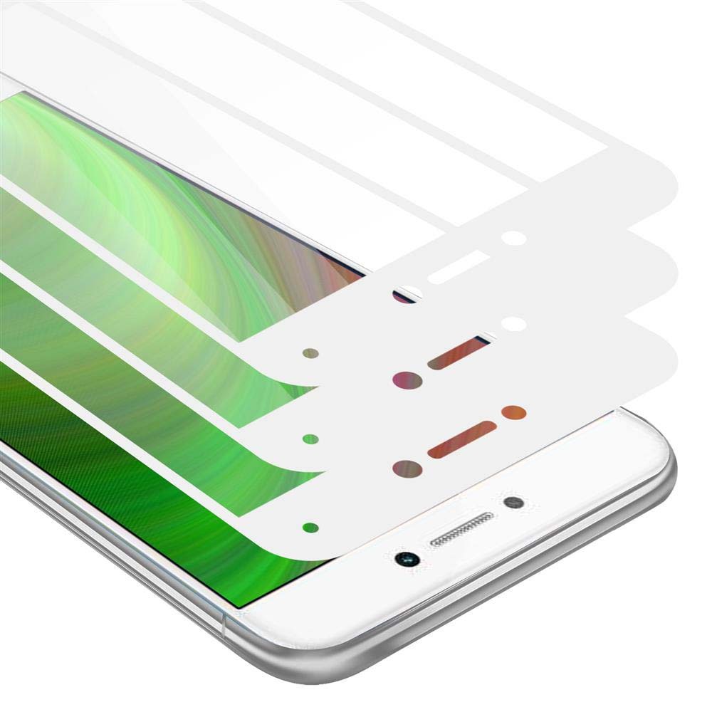 3x Fullcover Hartglas für Huawei P8 LITE 2017 Display Schutz Folie