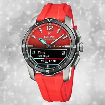 Armbanduhr Silikon rot Herren Uhr Festina Connected UF23000/6
