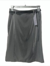 Tom Ford Black Pencil Skirt with Velvet Tie S...