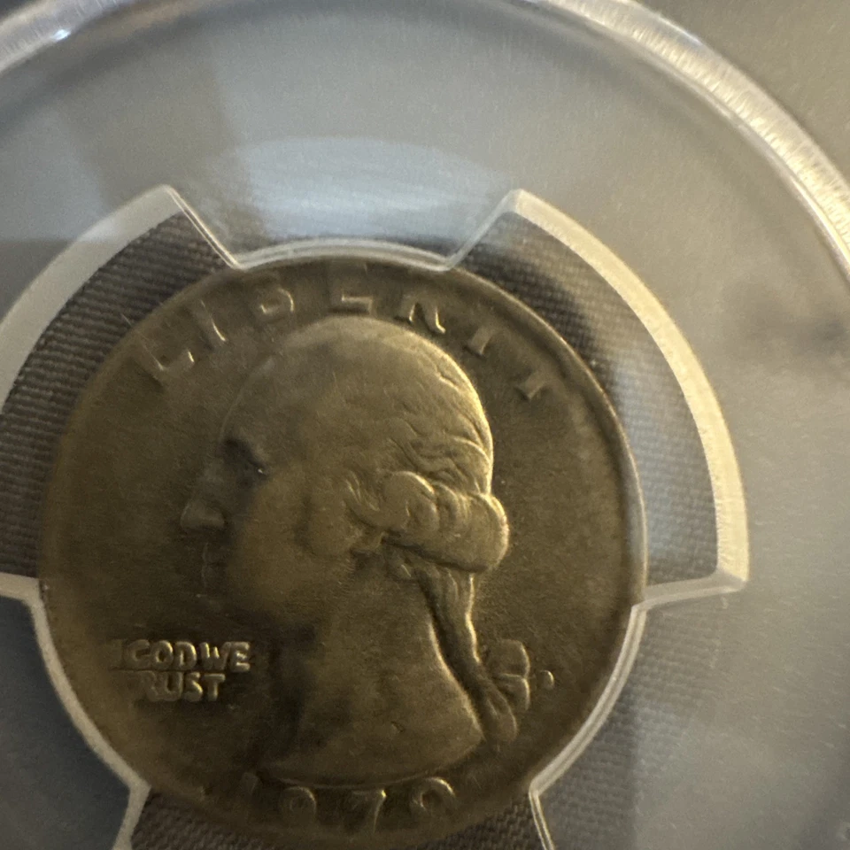 1970 D Mint Error Quarter PCGS AU55 Struck On 10c Stock - Image 2 of 4