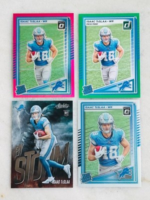 Isaac Tesla Rookie Card Isaac Tesla RC Rookie 4 Card LOT PINK OPTIC ABSOLUTE BY STORM Detroit ...