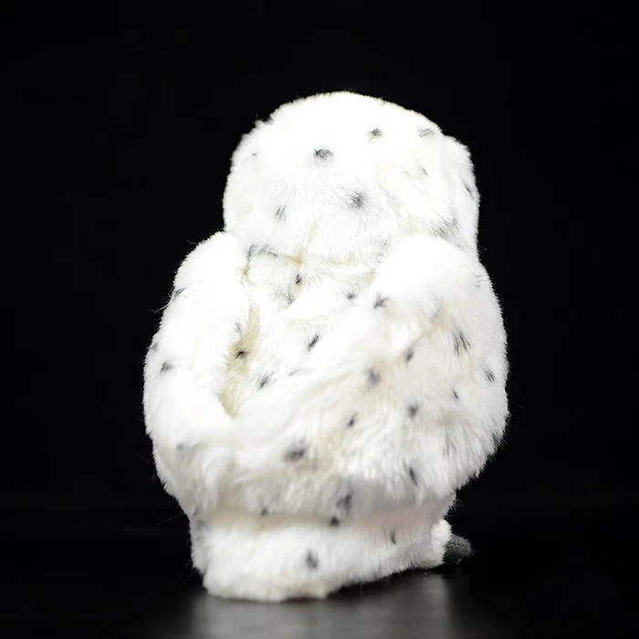 9.5-Inch Simulation Little Snowy Owl Doll Cute White Owl Doll Plush Toy Gift - Image 3 of 4